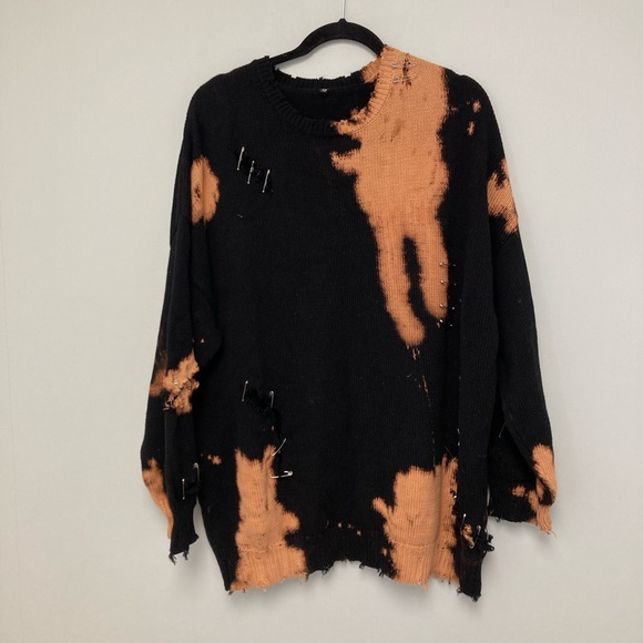 R13 DOPE distressed bleached pins sweatshirt. Size small. OVERSIZED. - Picture 10 of 12
